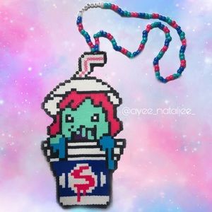 🥤 Slushii Kandi Perler Necklace 🥤